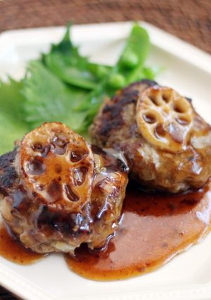 しゃきしゃき食感♪蓮根バーグ-レシピのメイン写真