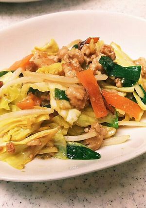キャベツとにらの味噌炒め～味噌ラーメン風-レシピのメイン写真
