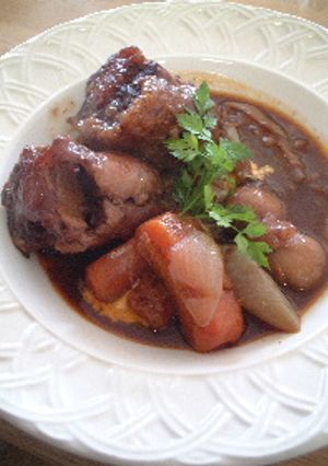 煮込むだけ!牛テールの赤ワイン煮-レシピのメイン写真