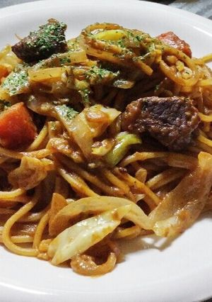 カレーをリメイク パスタ ボロネーゼ風-レシピのメイン写真