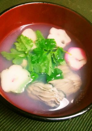 ひな祭り♪白だしDE簡単牡蠣のお吸い物♪-レシピのメイン写真