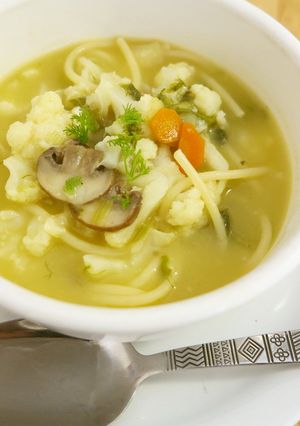 カリフラワーのスープパスタ-レシピのメイン写真