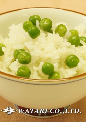 グリンピース旬の味わいご飯◇綺麗な茹で方-レシピのメイン写真