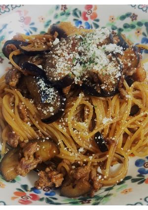 ✿なすと挽肉のボロネーゼ風スパゲッティ✿-レシピのメイン写真