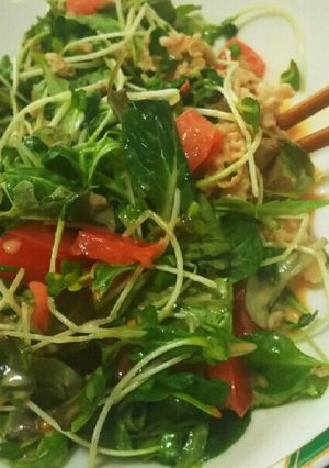 男が好きな野菜たっぷり濃厚肉サラダ-レシピのメイン写真