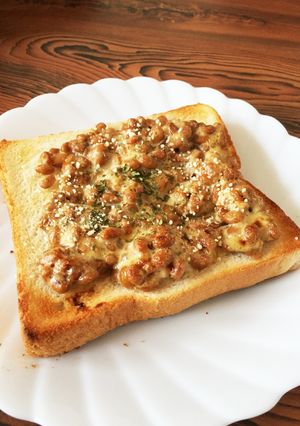 簡単!納豆トースト-レシピのメイン写真