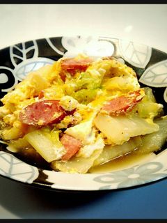 バター香る♪白菜の洋風卵とじ-レシピのメイン写真