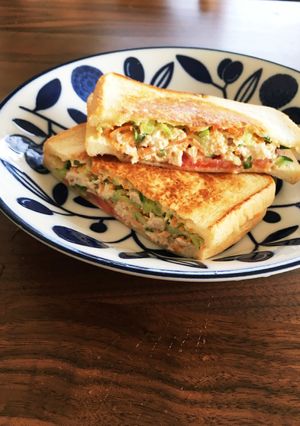ささみと人参のホットサンドイッチ-レシピのメイン写真