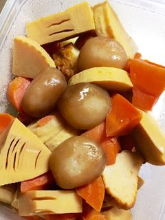 タケノコと人参の煮物-レシピのメイン写真