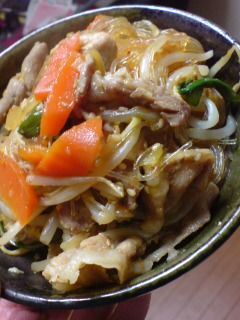 チュルっとピリ辛春雨の豚肉炒め-レシピのメイン写真
