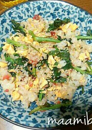 菜の花の梅炒飯♡-レシピのメイン写真