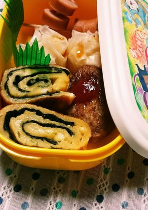弁当に(^^)海苔で渦巻き卵焼き♪-レシピのメイン写真