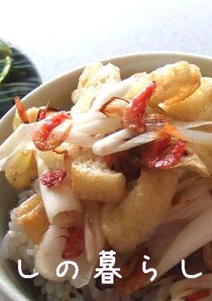 忙しい朝に！ネギと油あげのせご飯-レシピのメイン写真