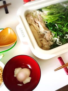 BRUNOでアツアツ鍋焼きうどん-レシピのメイン写真