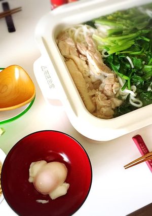 BRUNOでアツアツ鍋焼きうどん-レシピのメイン写真