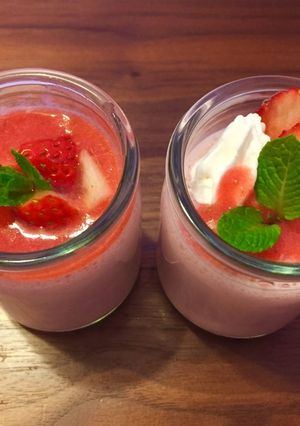 花粉症対策にも♡いちごヨーグルトプリン♡-レシピのメイン写真