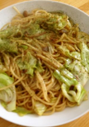 ダイソーアンチョビきのこパスタ-レシピのメイン写真