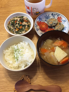 鶏ひき肉と野菜のあんかけ 離乳食完了期-レシピのメイン写真
