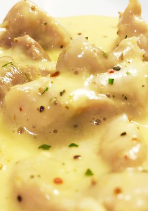 まろやかクリーミー♡鶏ボナーラ☆*+-レシピのメイン写真