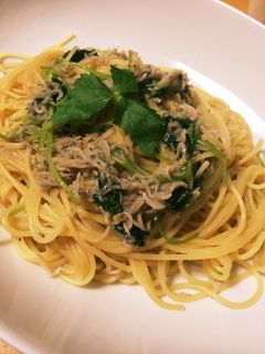 しらすとミツバの和風パスタ-レシピのメイン写真
