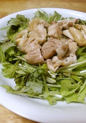 鶏肉と水菜のポン酢サラダ-レシピのメイン写真