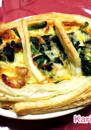 パイシートでサクサク！ほうれん草キッシュ-レシピのメイン写真