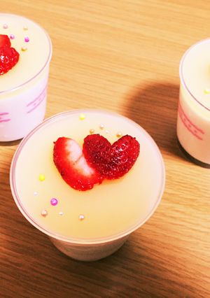簡単★二層仕立ての桃ヨーグルトムース-レシピのメイン写真