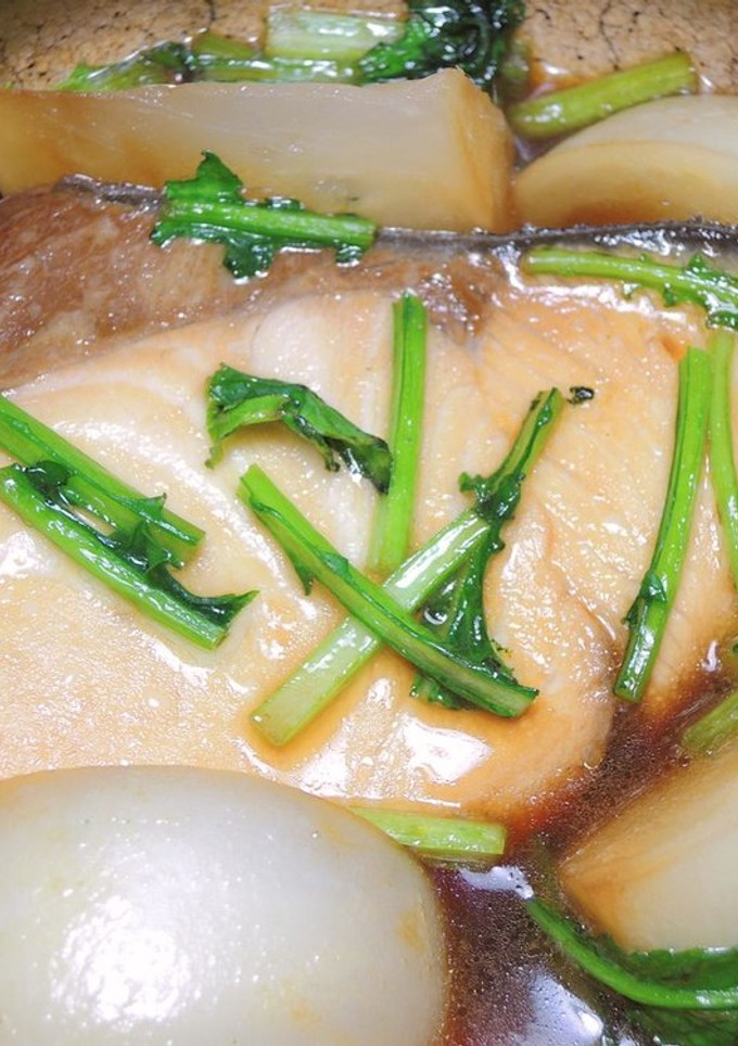 簡単こっくり！ 鰤とカブの煮物！-レシピのメイン写真