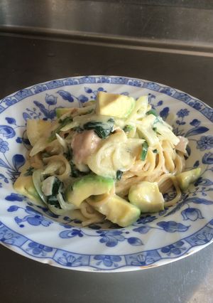 ほうれん草とアボカド☆豆乳クリームパスタ-レシピのメイン写真