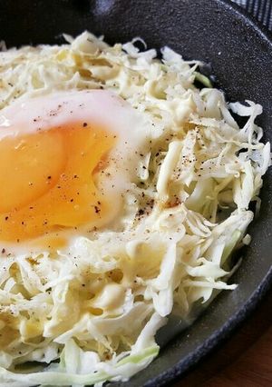 ニトスキで簡単★巣ごもり卵の温サラダ♪-レシピのメイン写真