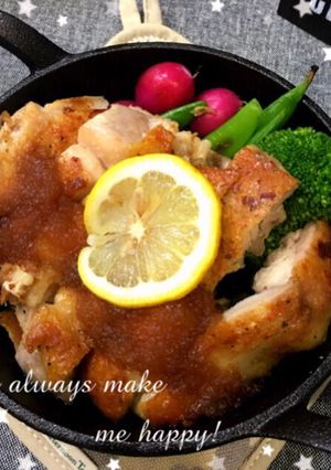 パリっチキンステーキ♡オニオンソース添え-レシピのメイン写真