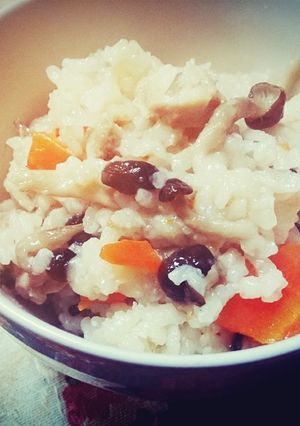 モチモチ♡お餅で炊き込みご飯-レシピのメイン写真