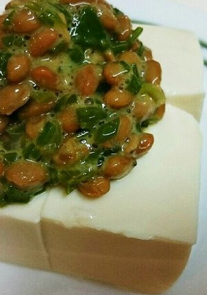 冷奴☆めかぶ納豆のせ-レシピのメイン写真