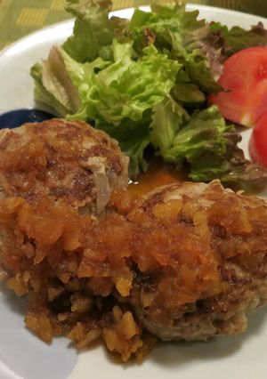 鬼おろしで　和風蓮根ハンバーグ♪-レシピのメイン写真