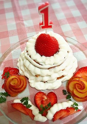 米粉と甘酒で1歳バースデーケーキ-レシピのメイン写真
