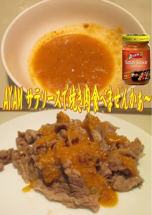 美味ドレのサテソースで美味しい焼き肉-レシピのメイン写真
