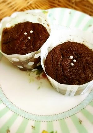 しっとりフォンダンショコラ風チョコケーキ-レシピのメイン写真