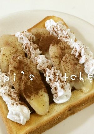 チョコバナナ生クリーム❤トースト-レシピのメイン写真