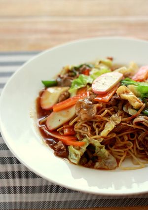 香味ペーストで作るあんかけ焼きそば-レシピのメイン写真