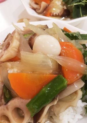 蓮根しゃっきり＊とろりあんかけ中華ご飯-レシピのメイン写真