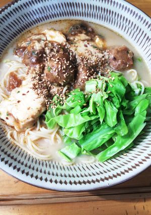 ふわトロ麻婆豆腐と鶏団子でラーメン！-レシピのメイン写真