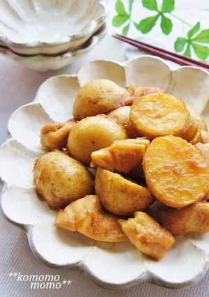 ◆新じゃがと鶏肉の甘辛炒め煮◆-レシピのメイン写真