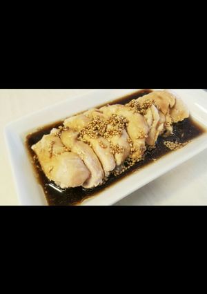 蒸し鶏のゴマ醤油-レシピのメイン写真