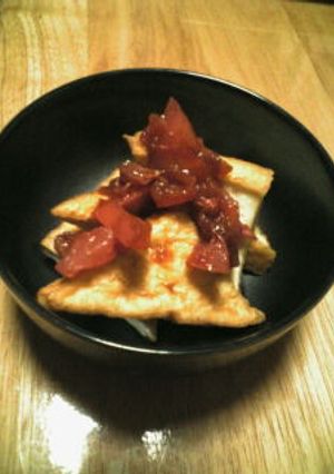 オーブントースターで厚揚げトマトだれ-レシピのメイン写真