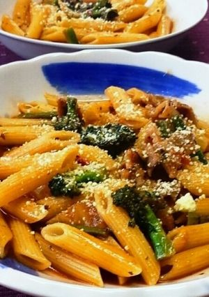 残ったトマトスープでペンネのスープパスタ-レシピのメイン写真