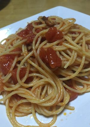 シンプルなトマトソーススパゲティ。-レシピのメイン写真
