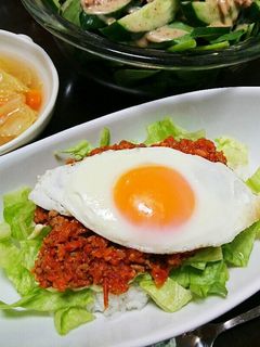 カフェランチ風 ミートソース丼!-レシピのメイン写真