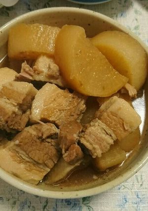 【圧力鍋】豚の角煮と大根煮-レシピのメイン写真