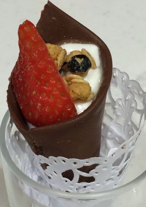 忙しい朝に★ワンハンド！チョコヨーグルト-レシピのメイン写真