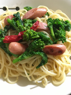 菜の花とソーセージnoパスタde春♡簡単-レシピのメイン写真
